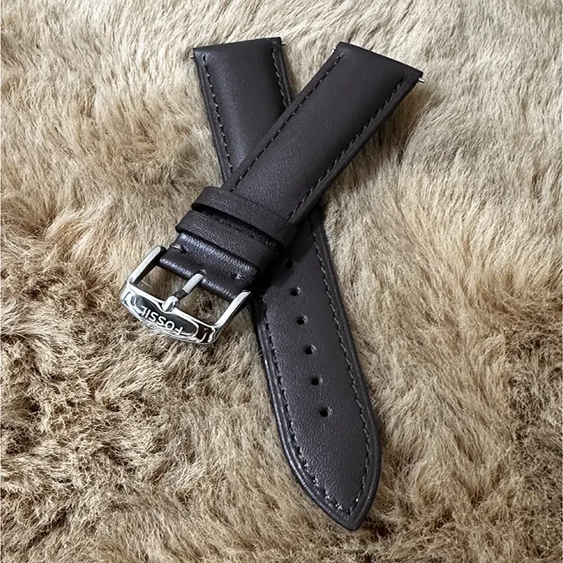 Fossil 20mm Coffee Leather Watch Strap -Craftsmanship Timepieces